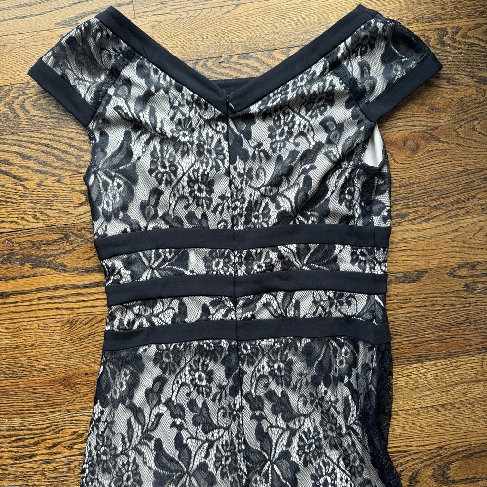 Melrose Vintage Black Lace Whimsygoth Evening Gown 4 - Picture 15 of 16